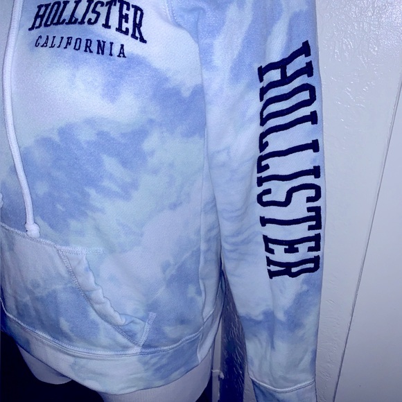 Hollister Blue Tie-Dye Hoodie XXS - Picture 3 of 7